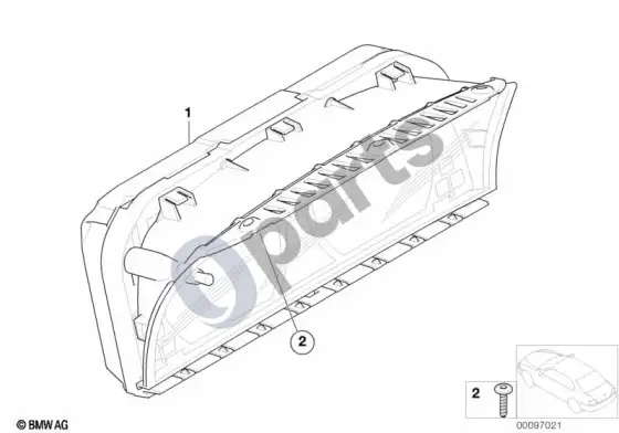 BMW 7 E65 E66 prietaisų skydelis – schema