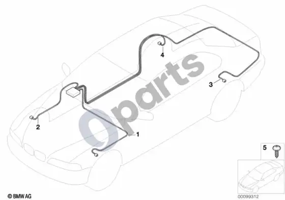 BMW 7 E65 E66 RDC remontinis laidas – schema