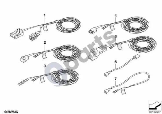 BMW 7 E65 E66 remonto laidas, oro pagalvė – schema