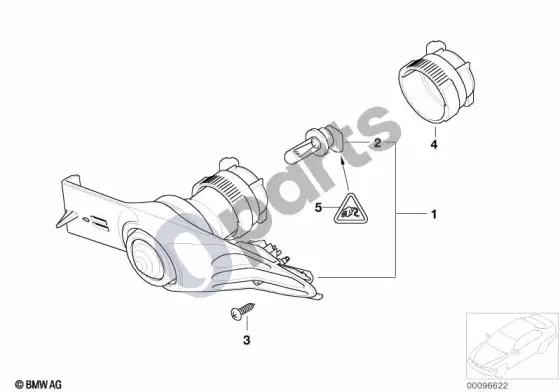 BMW 7 E65 E66 rūko žibintai; ... - 2005.03 – schema