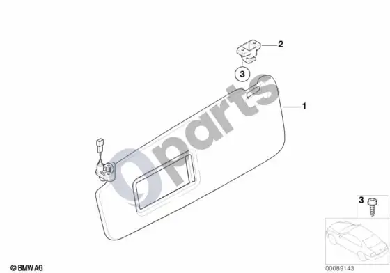 BMW 7 E65 E66 saulės skydeliai; ... - 2005.03 – schema