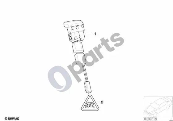BMW 7 E65 E66 saulės šviesos jutiklis – schema