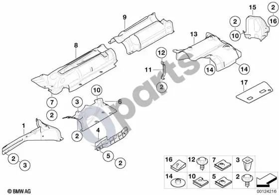 BMW 7 E65 E66 šilumos izoliacija; ... - 2005.03 – schema
