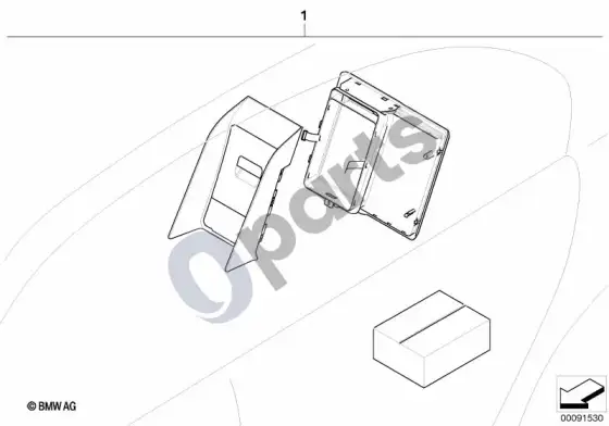 BMW 7 E65 E66 slidžių krepšio papildomas montavimas – schema