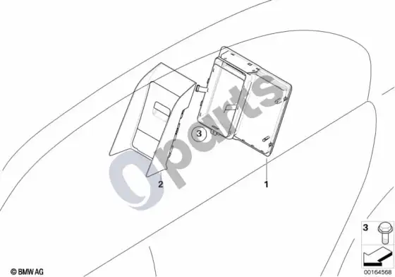 BMW 7 E65 E66 slidžių krepšys – schema