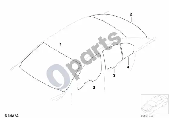 BMW 7 E65 E66 stiklai – schema