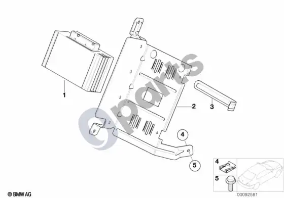 BMW 7 E65 E66 stiprintuvas / laikiklis – schema