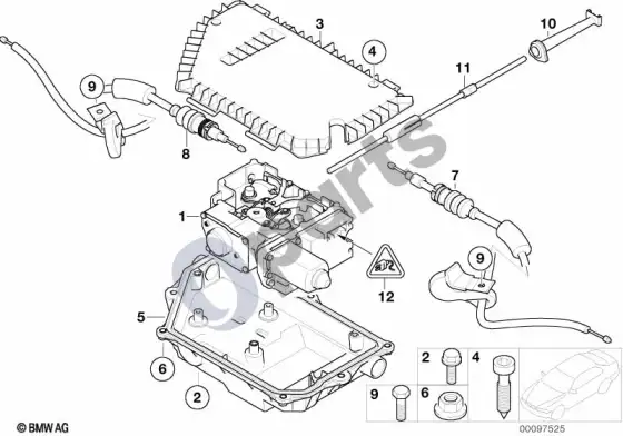 BMW 7 E65 E66 stovėjimo stabdys / pavara – schema