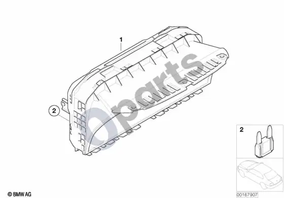 BMW 7 E65 E66 valdymo ekranas – schema