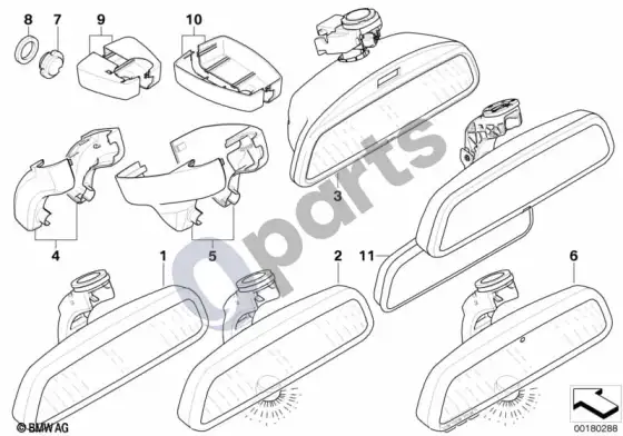 BMW 7 E65 E66 vidinis veidrodėlis; ... - 2005.03 – schema