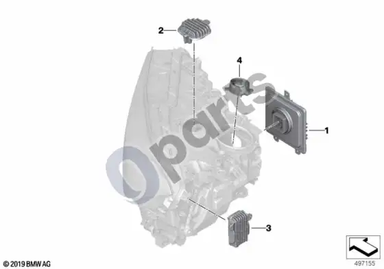 BMW 7 G11 G12 atskiros dalys, žibintų elektronika – schema
