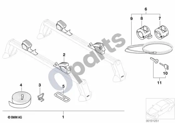 BMW 7 G11 G12 banglenčių laikiklis – schema