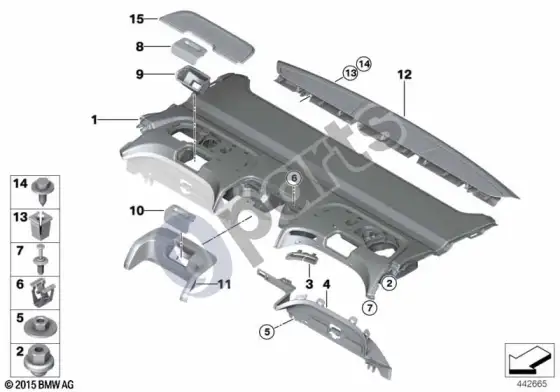 BMW 7 G11 G12 galinio lango lentyna – schema