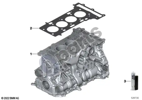 BMW 7 G11 G12 dalinis variklis – schema