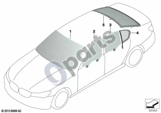 BMW 7 G11 G12 stiklai – schema