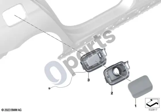 BMW 7 G11 G12 įpylimo lemputė – schema