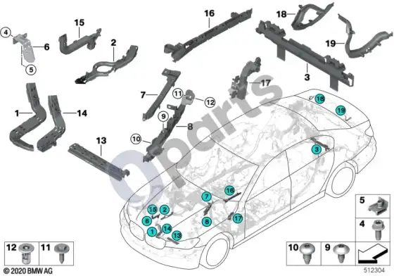 BMW 7 G11 G12 kabelio kreiptuvas – schema