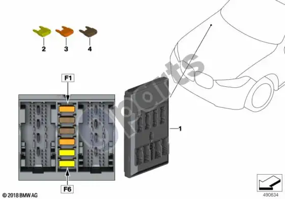 BMW 7 G11 G12 kėbulo valdymo blokas BDC – schema