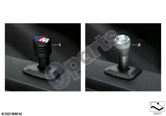 BMW 7 G11 G12 m performance fiksavimo mygtukas – schema