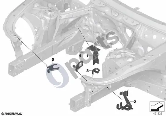 BMW 7 G11 G12 priekinis kėbulo laikiklis – schema