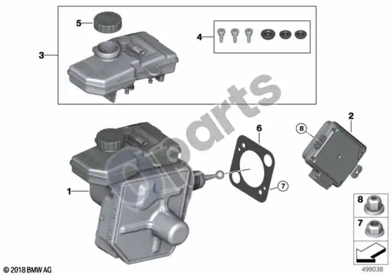 BMW 7 G11 G12 stabdžių stiprintuvas – schema