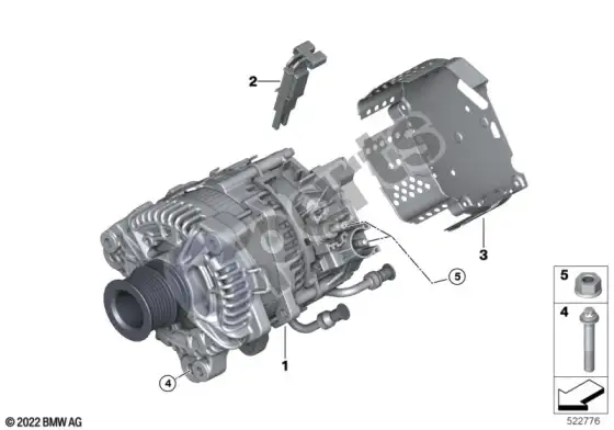 BMW 7 G11 G12 starteris-generatorius – schema