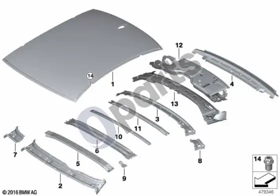 BMW 7 G11 G12 stogas – schema