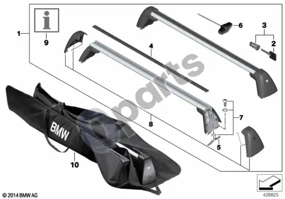 BMW 7 G11 G12 stogo bagažinė – schema