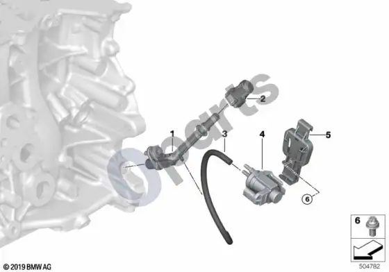 BMW 7 G11 G12 vakuuminis valdymas, variklis – schema