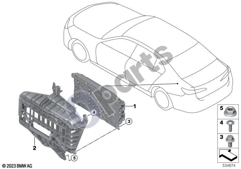 BMW 7 G70 (2022–) Stiprintuvas/laikiklis schema – pozicija 01: Stiprintuvas