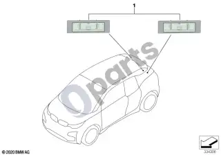 BMW i3 (2013–) Valstybinio numerio apšvietimo žibintas – schema