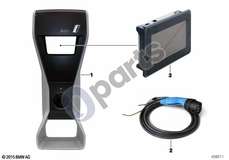 BMW i3 (2013–) Wallbox Pro atsarginės dalys schema – pozicija 01: Korpusas, Wallbox Pro
