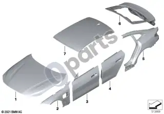BMW i4 (2021–) Išorinė plokštė – schema