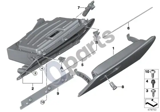 BMW i8 daiktadėžė – schema
