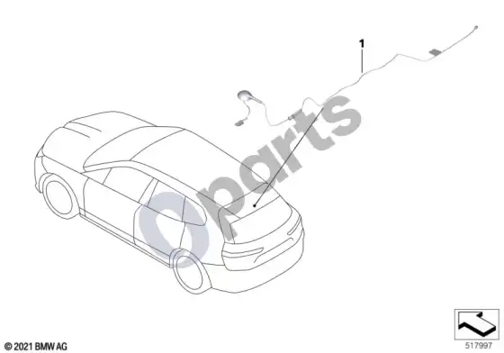 BMW iX antenos spoileris – schema
