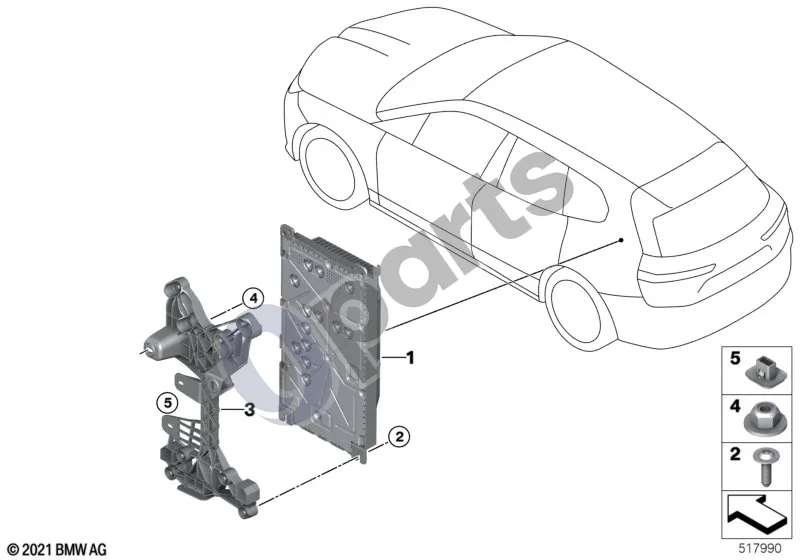 BMW iX (2021–) Stiprintuvas/laikiklis (IX I20 IXM60) schema – pozicija 01: Stiprintuvas