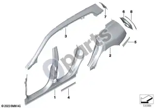 BMW iX (2021–) Šoninis rėmas – schema