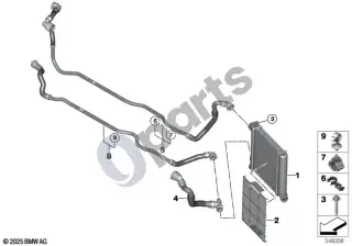 BMW iX1 (2022–) Išorinis radiatorius – schema
