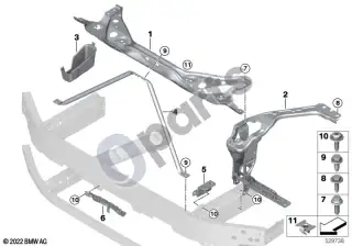 BMW iX1 (2022–) Priekinis skydas – schema