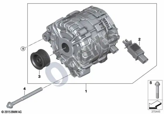 BMW iX3 G08 generatorius – schema
