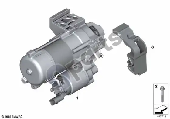 BMW M2 G87 starteris – schema