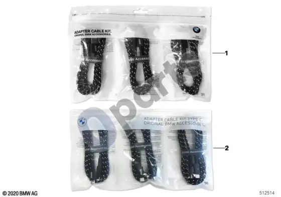 BMW X1 E84 adapterio laidų komplektas – schema