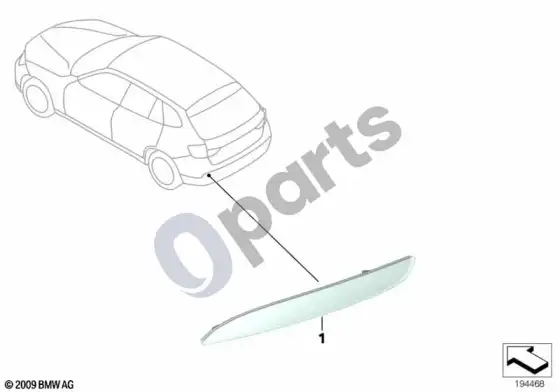 BMW X1 E84 atšvaitas – schema