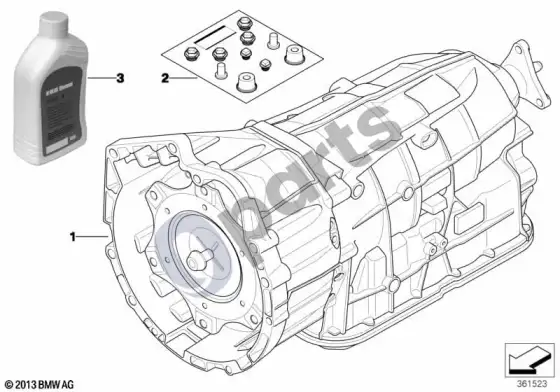 BMW X1 E84 automatinė pavarų dėžė GA6L45R – schema