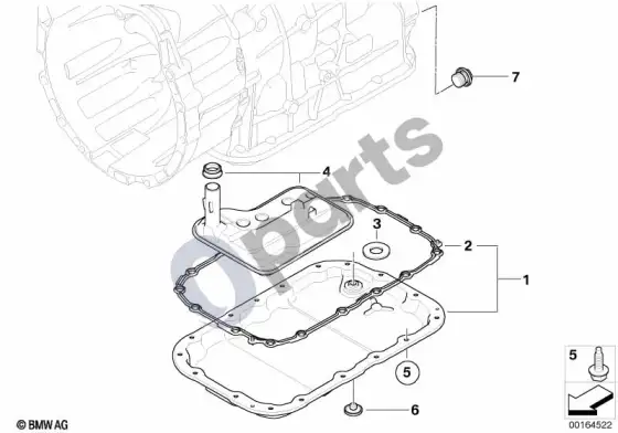 BMW X1 E84 GA6L45R karteris – schema