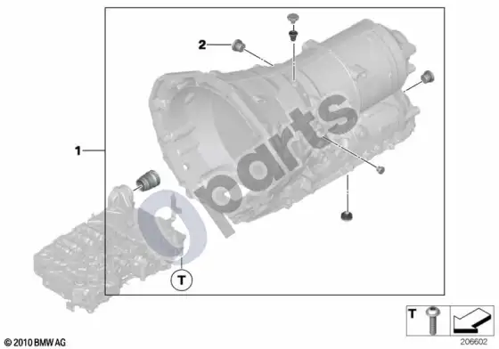 BMW X1 E84 GA8HP45Z smulkios detalės – schema