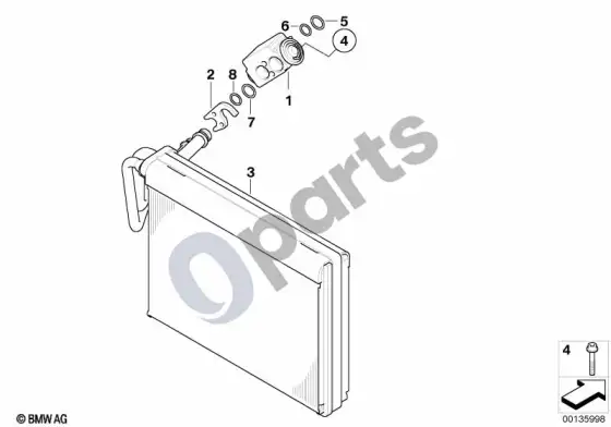 BMW X1 E84 garintuvas / išsiplėtimo vožtuvas – schema