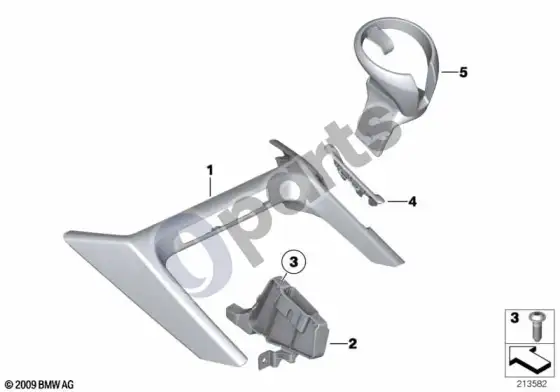 BMW X1 E84 gėrimų laikiklis, papildomai montuojamas, priekinis – schema