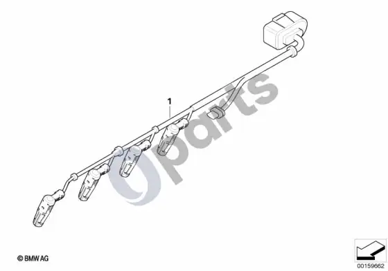 BMW X1 E84 laidų pynė, variklis, kaitinimo modulis – schema