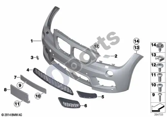 BMW X1 E84 m apdailos plokštė, priekinė – schema